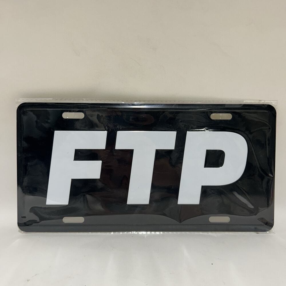 FTP Logo License Plate “Black White” New In Wrapper
